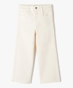 Jean fille coupe large taille haute avec ceinture ajustable
